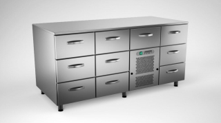 Cold counter w. 10 drawers