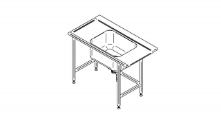 Esipesupöytä yksialtainen EPL1000/70